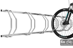 Stojan na 6 bicyklov na stenu, pozinkovaný Stojan na 6 bicyklov na stenu, pozinkovaný