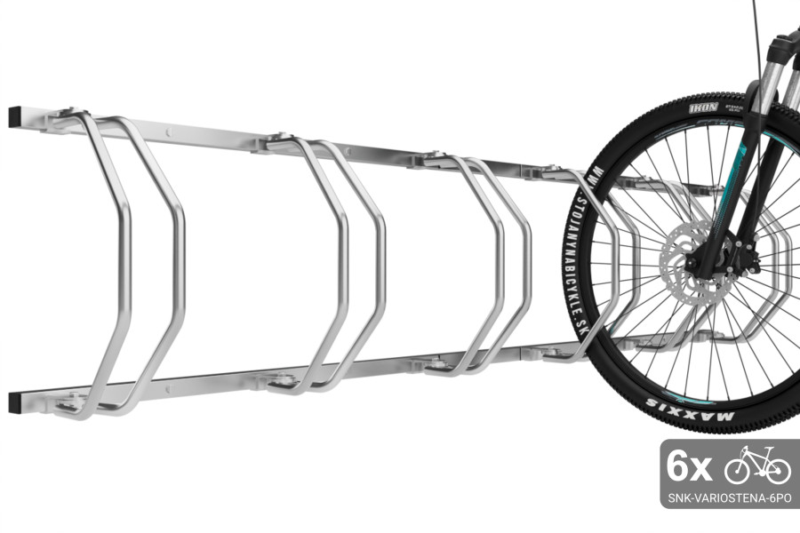 Stojan na 6 bicyklov na stenu, pozinkovaný