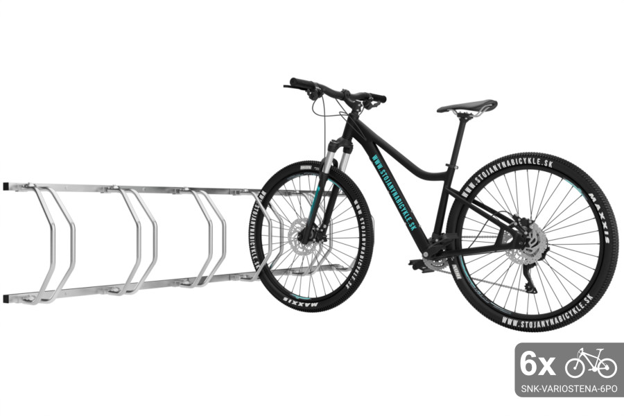 Stojan na 6 bicyklov na stenu, pozinkovaný