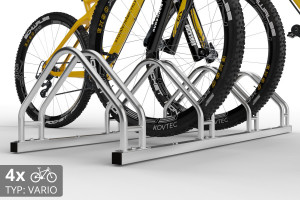 Obojstranný stojan na 4 bicykle, VARIOS 4 miestny, pozinkovaný Obojstranný stojan na 4 bicykle, VARIOS 4 miestny, pozinkovaný