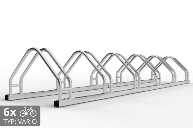 Obojstranný stojan na 6 bicyklov VARIO 6 miestny, pozinkovaný
