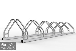 Obojstranný stojan na 6 bicyklov VARIO 6 miestny, nerezový
