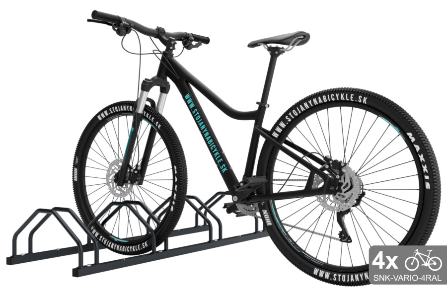Obojstranný stojan na 4 bicykle, VARIO 4 miestny, farebný