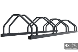 Obojstranný stojan na 4 bicykle, VARIO 4 miestny, farebný