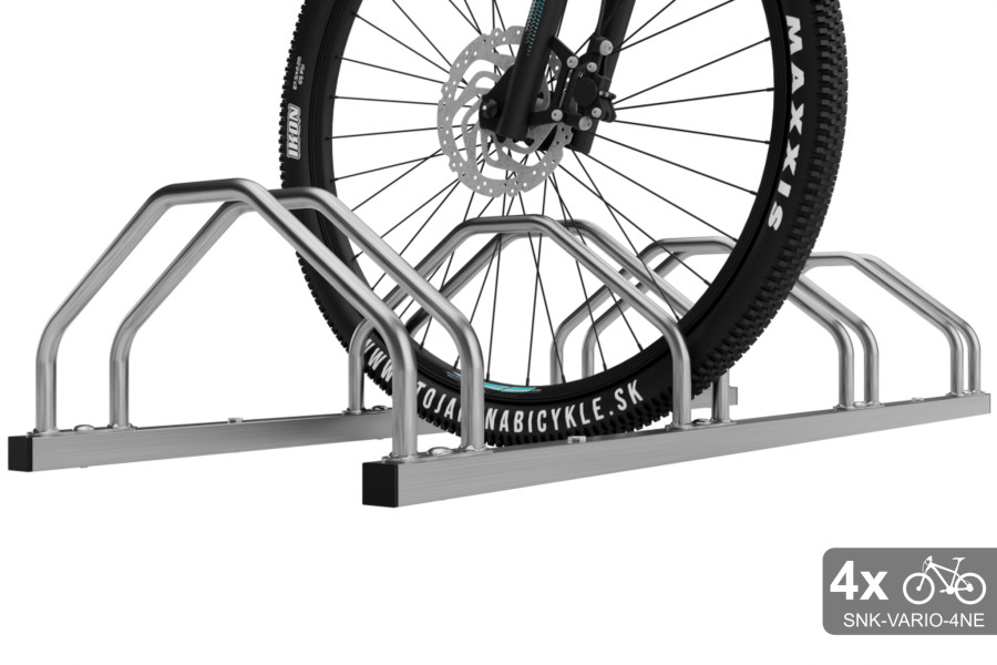 Obojstranný stojan na 4 bicykle, VARIO 4 miestny, nerezový
