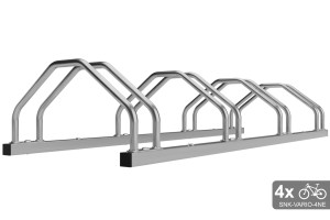 Obojstranný stojan na 4 bicykle, VARIO 4 miestny, nerezový