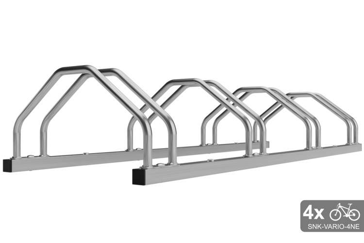 Obojstranný stojan na 4 bicykle, VARIO 4 miestny, nerezový