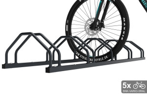Obojstranný stojan na 5 bicyklov, VARIO 5 miestny, farebný