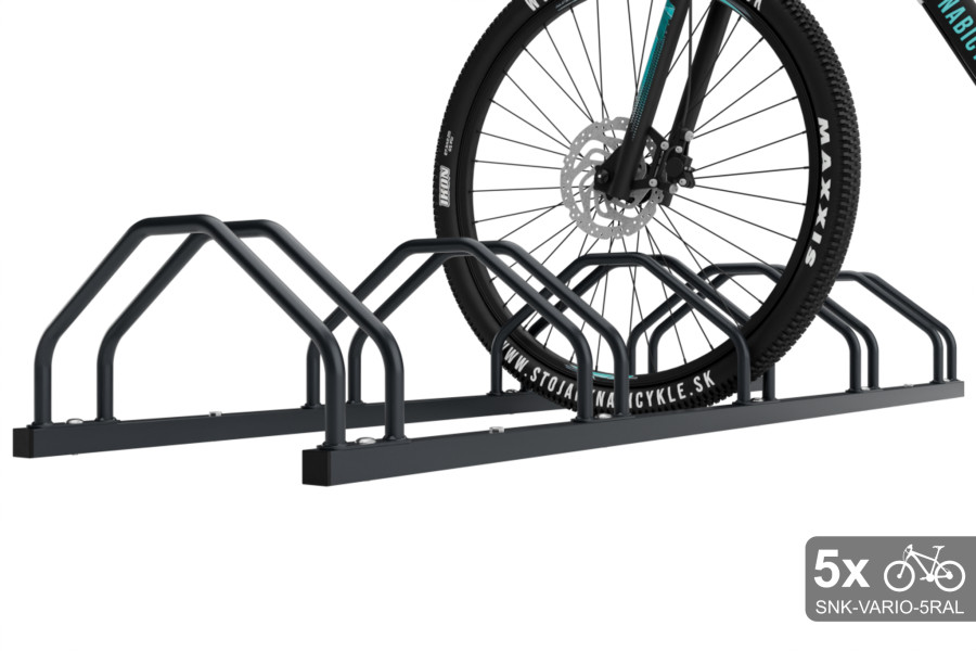 Obojstranný stojan na 5 bicyklov, VARIO 5 miestny, farebný