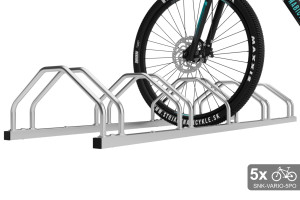 Obojstranný stojan na 5 bicyklov, VARIO 5 miestny, pozinkovaný