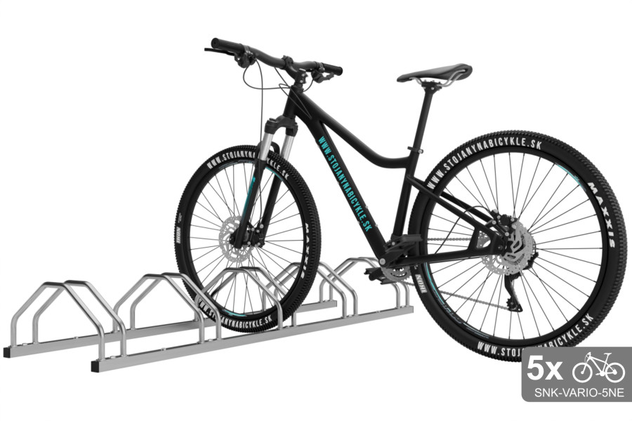 Obojstranný stojan na 5 bicyklov, VARIO 5 miestny, nerezový
