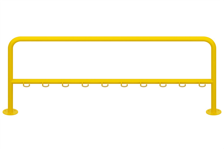 Stojan na kolobežky 10 miestny, 200cm, farebný