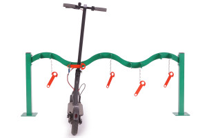 Stojan pre kolobežky 5 miestny jednostranný, farebný