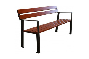Kovová lavička LK-38, 150cm, Palisander, Farebná